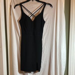 Sexy Women's Strappy Sleeveless Club Party Bodycon Mini Dress Size 1 Small Black